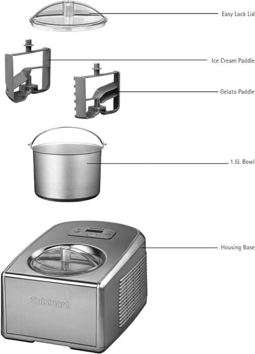 ICE-100 - Cuisinart 1.5 Quart Ice Cream & Gelato Maker - Image 5