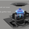 S8638 - DE&E Ultra Slim Build-In 5.2kw Gas Hob Black Tempered Glass - Image 2