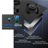 S7852 - DE&E 5.2kw Build-In Gas Hob Ultra Slim Black Tempered Glass - Image 2