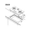 S8638 - DE&E Ultra Slim Build-In 5.2kw Gas Hob Black Tempered Glass - Image 3