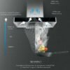 HT936 - DE&E Cooker Chimney Hood 2050m3/hr Suction Power Stainless Steel - Image 5