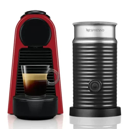 Nespresso Essenza Mini Bundle D30 Ruby Red & Aeroccino Milk Frother - Image 2