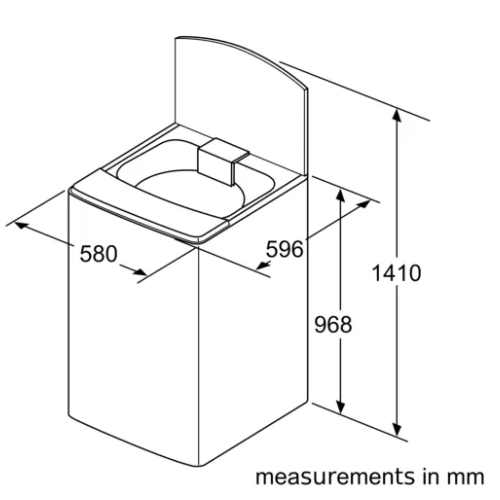 WOA104X0SG Serie 4 Bosch Top Load Washing Machine 10 kg 680 rpm